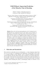 SMOTEBoost: Improving Prediction of the Minority Class in Boosting