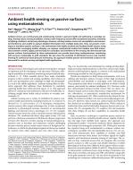 Ambient health sensing on passive surfaces using metamaterials