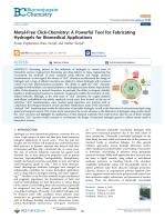 Metal-Free Click-Chemistry: A Powerful Tool for Fabricating Hydrogels for Biomedical Applications