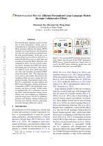 PERSONALIZED PIECES: Efficient Personalized Large Language Models through Collaborative Efforts