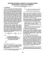 Automatic Evaluation of Machine Translation Quality Using N-gram Co-Occurrence Statistics
