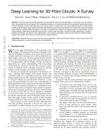 Deep Learning for 3D Point Clouds: A Survey