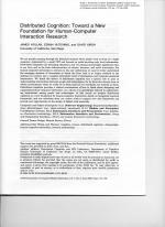 Distributed Cognition: Toward a New Foundation for Human-Computer Interaction Research