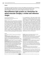 Neurofilament light protein as a biomarker for spinal muscular atrophy: a review and reference ranges
