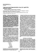 Light-generated oligonucleotide arrays for rapid DNA sequence analysis