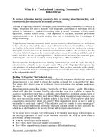 What Is a “Professional Learning Community”?