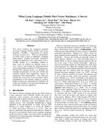 When Large Language Models Meet Vector Databases: A Survey