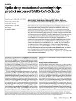 Spike deep mutational scanning helps predict success of SARS-CoV-2 clades