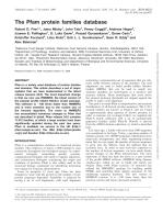 The Pfam protein families database