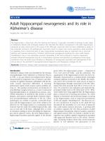 Adult hippocampal neurogenesis and its role in Alzheimer’s disease