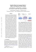 Escalation Risks from Language Models in Military and Diplomatic Decision-Making