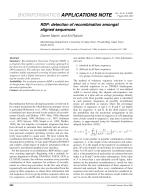 RDP: detection of recombination amongst aligned sequences