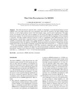 Thin Film Piezoelectrics for MEMS
