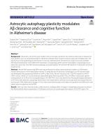Astrocytic autophagy plasticity modulates Aβ clearance and cognitive function in Alzheimer’s disease