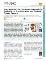 The Potential of Electrospinning to Enable the Realization of Energy-Autonomous Wearable Sensing Systems