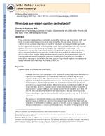 When does age-related cognitive decline begin?
