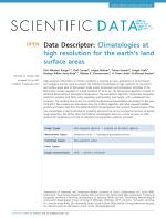 Data Descriptor: Climatologies at high resolution for the earth’s land surface areas