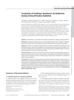 Treatment of Cushing’s Syndrome: An Endocrine Society Clinical Practice Guideline