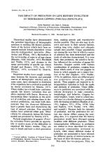 THE IMPACT OF PREDATION ON LIFE HISTORY EVOLUTION IN TRINIDADIAN GUPPIES (POECILIA RETICULATA)