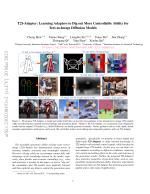 T2I-Adapter: Learning Adapters to Dig out More Controllable Ability for Text-to-Image Diffusion Models