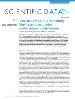 Version 4 of the CRUTS monthly high-resolution gridded multivariate climate dataset