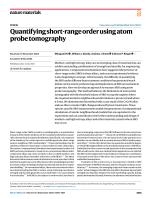 Quantifying short-range order using atom probe tomography