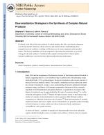 Dearomatization Strategies in the Synthesis of Complex Natural Products