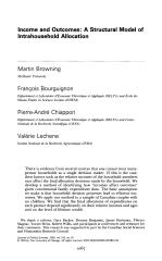 Income and Outcomes: A Structural Model of Intrahousehold Allocation