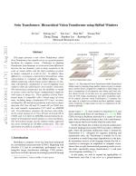 Swin Transformer: Hierarchical Vision Transformer using Shifted Windows