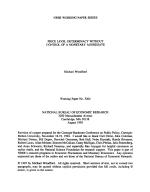 PRICE LEVEL DETERMINACY WITHOUT CONTROL OF A MONETARY AGGREGATE