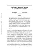 Two-Stream Convolutional Networks for Action Recognition in Videos