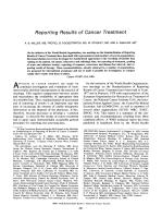 Reporting Results of Cancer Treatment