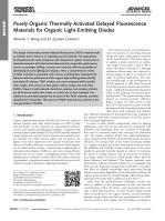 Purely Organic Thermally Activated Delayed Fluorescence Materials for Organic Light-Emitting Diodes