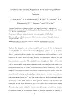 Synthesis, Structure and Properties of Boron and Nitrogen Doped Graphene