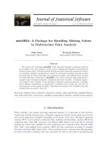 missMDA: A Package for Handling Missing Values in Multivariate Data Analysis