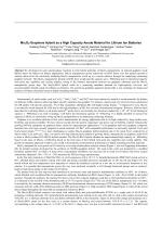 Mn3O4-Graphene Hybrid as a High Capacity Anode Material for Lithium Ion Batteries