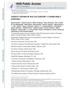TOXICITY TESTING IN THE 21ST CENTURY: A VISION AND A STRATEGY