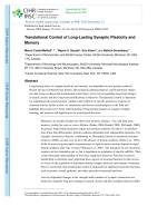 Translational Control of Long-Lasting Synaptic Plasticity and Memory