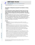 The Burden of Respiratory Syncytial Virus Infection in Young Children