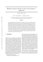 MATERIALS SCIENCE IN THE ERA OF LARGE LANGUAGE MODELS: A PERSPECTIVE