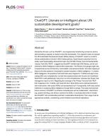 ChatGPT: Literate or intelligent about UN sustainable development goals?