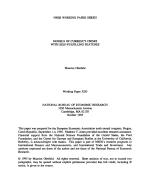 MODELS OF CURRENCY CRISIS WITH SELF-FULFILLING FEATURES