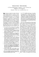 MALIGNANT MELANOMA A Clinicopathological Analysis of the Criteria for Diagnosis and Prognosis