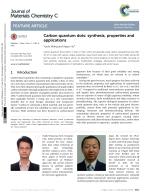 Carbon quantum dots: synthesis, properties and applications