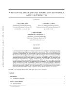 A Review of Large Language Models and Autonomous Agents in Chemistry