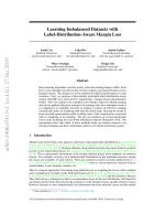 Learning Imbalanced Datasets with Label-Distribution-Aware Margin Loss