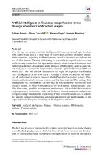 Artificial intelligence in Finance: a comprehensive review through bibliometric and content analysis