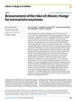 Reassessment of the risks of climate change for terrestrial ecosystems