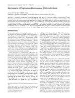 Mechanisms of Tryptophan Fluorescence Shifts in Proteins