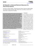 2D Materials in Advanced Electronic Biosensors for Point-of-Care Devices